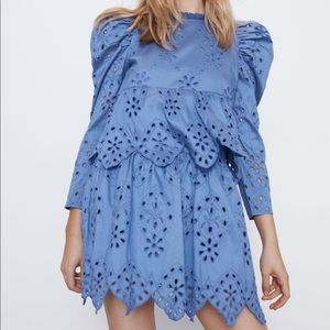 Zara embroidered dress